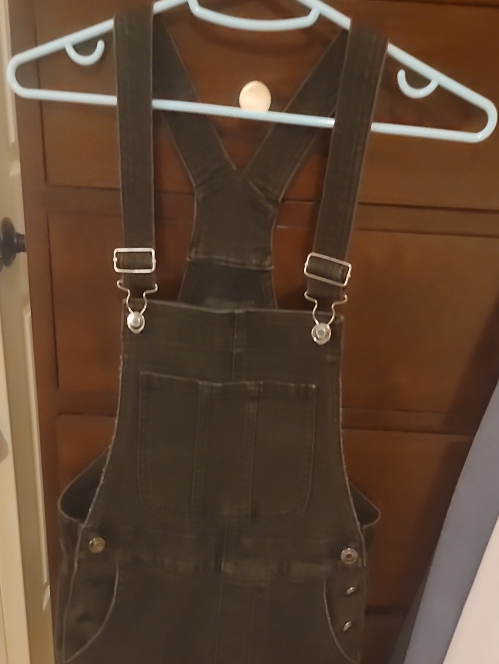 Womens No Boundaries Black Overalls Elastic Waist Front And Back Pockets Size XS